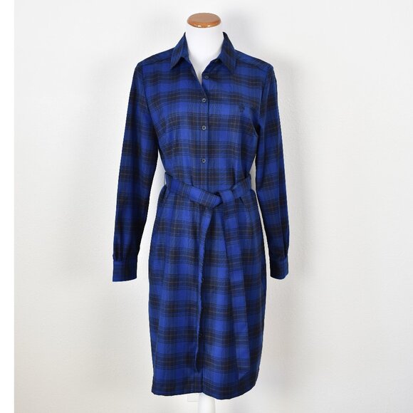 Brooks Brothers Dresses & Skirts - Brooks Brothers Plaid Wool Belted Shirt Dress - 10